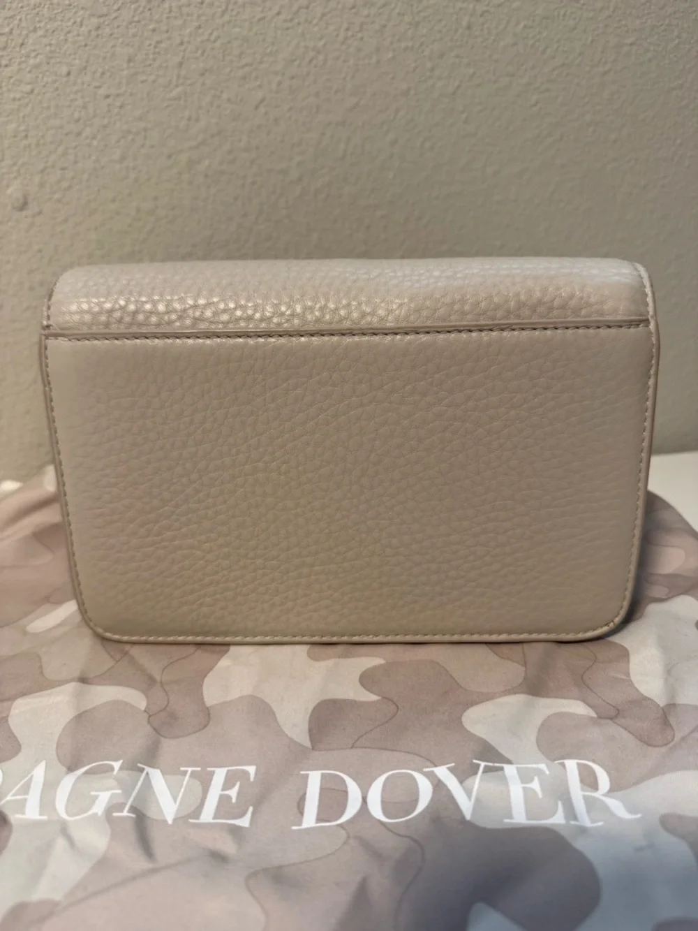 Dagne Dover Cream Leather Crossbody Bag - Picture 3 of 13